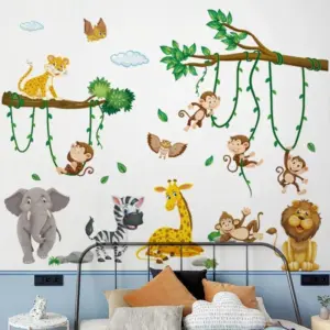 Wall sticker - Forest friends - Cartoon Animals - Baby room decoration