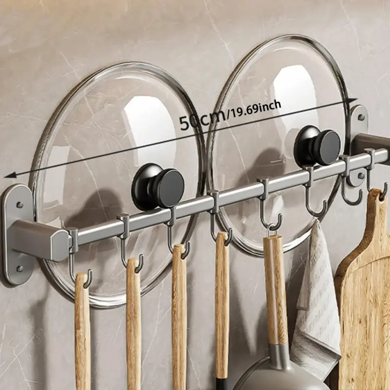 1 Stuk Opbergrek Voor Keukenapparatuur Zoals Potdeksel En Spatel Aan De Muur Gemonteerd Haakrek Multi Way.jpg f7bc2b82 991f 4560 a01a 10e1e2d1fba1