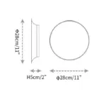 1.1.PUCK WALL ART Fluorescent wall light