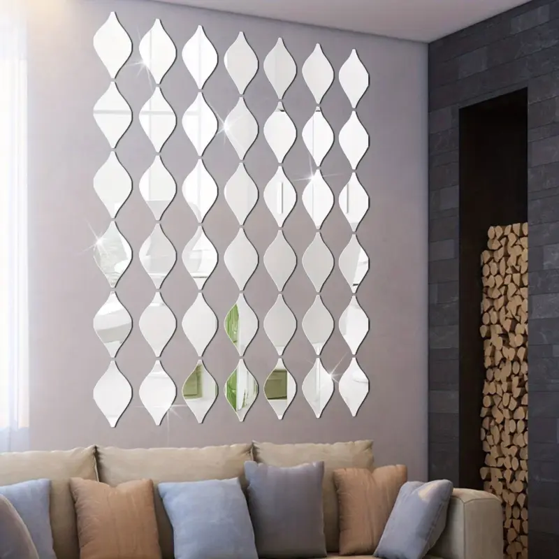 10 20 30pcs Water Drop Mirror Stickers Acrylic Mirror Wall Stickers Removable Acrylic Wall Sticker 3D DIY tag1