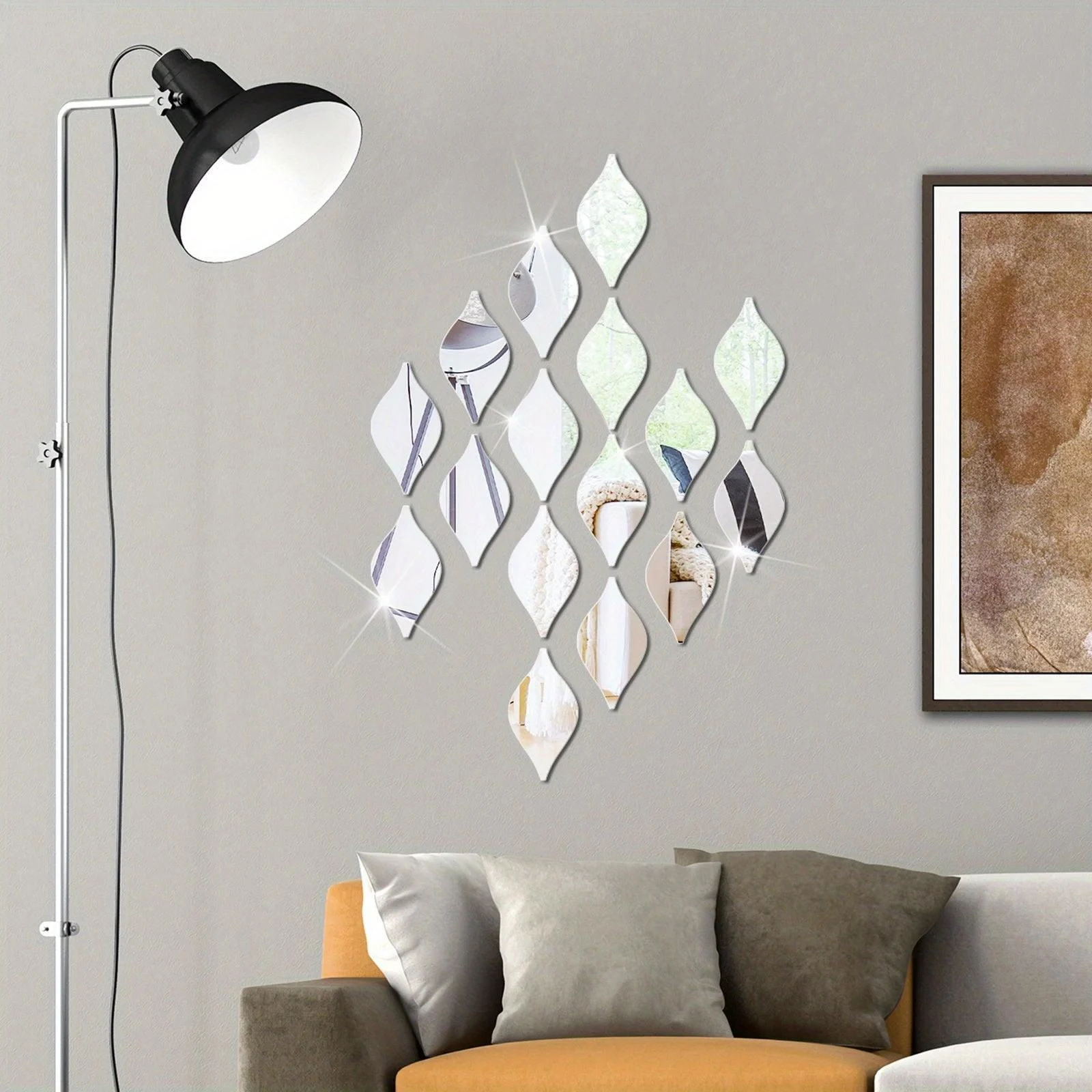 10/20/30pcs Water Drop Mirror Stickers, Acrylic Mirror Wall Stickers, Removable Acrylic Wall Sticker 3D DIY -  - #tag1#