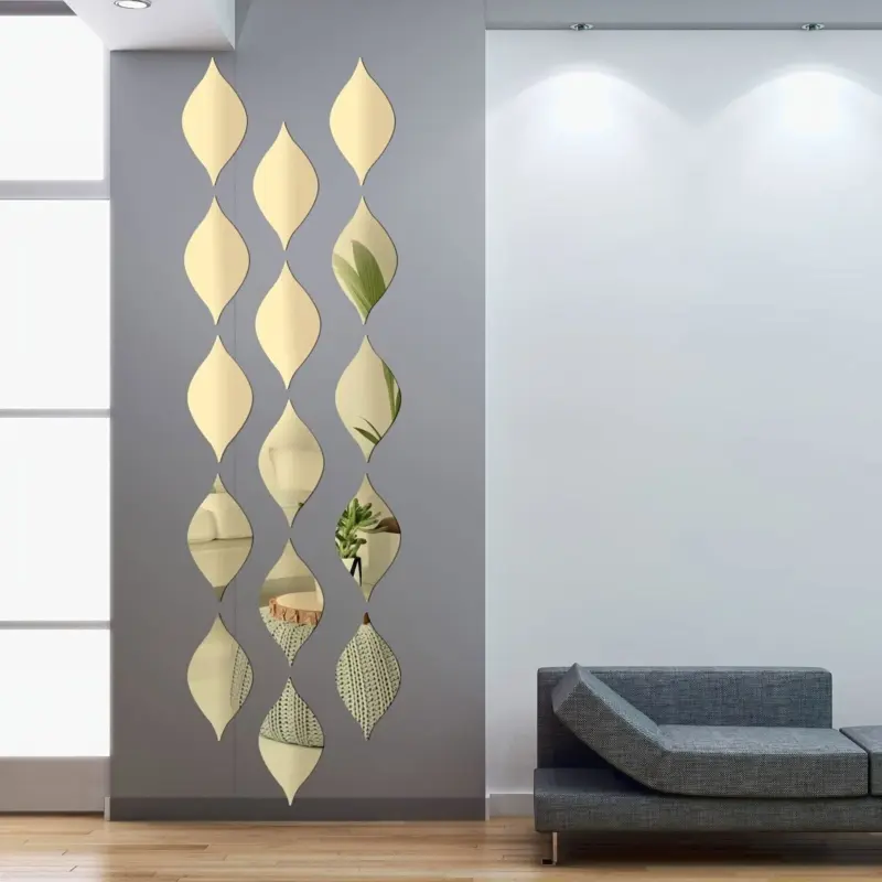 10 20 30pcs Water Drop Mirror Stickers Acrylic Mirror Wall Stickers Removable Acrylic Wall Sticker 3D DIY tag1