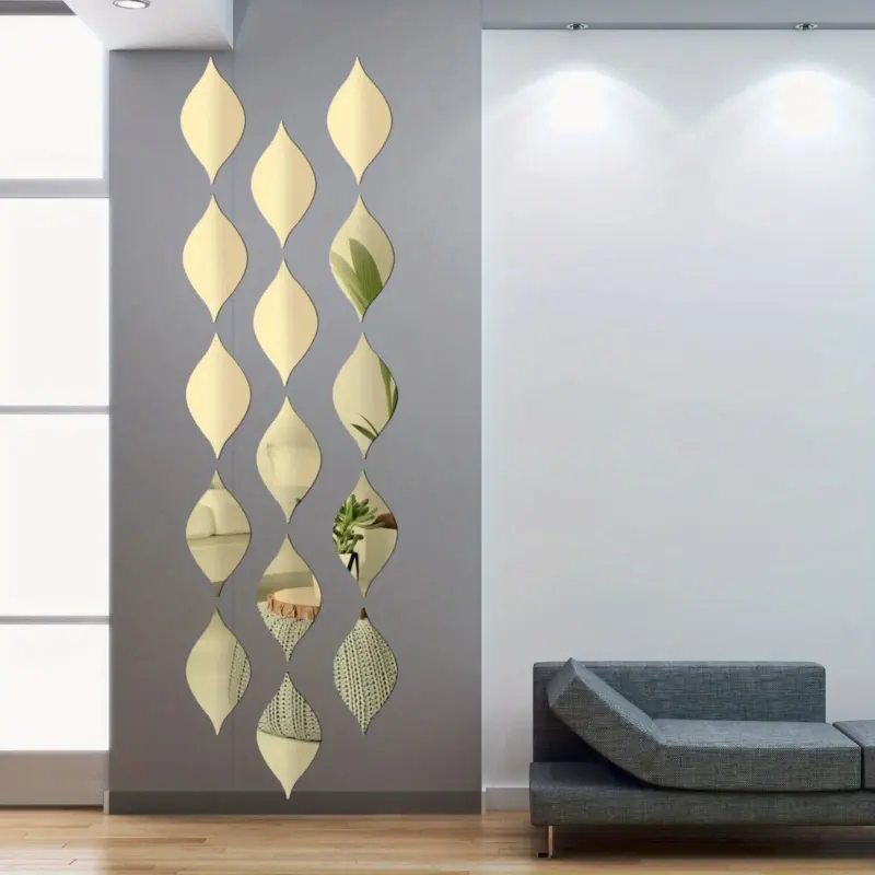 10 20 30pcs Water Drop Mirror Stickers Acrylic Mirror Wall Stickers Removable Acrylic Wall Sticker 3D DIY tag1