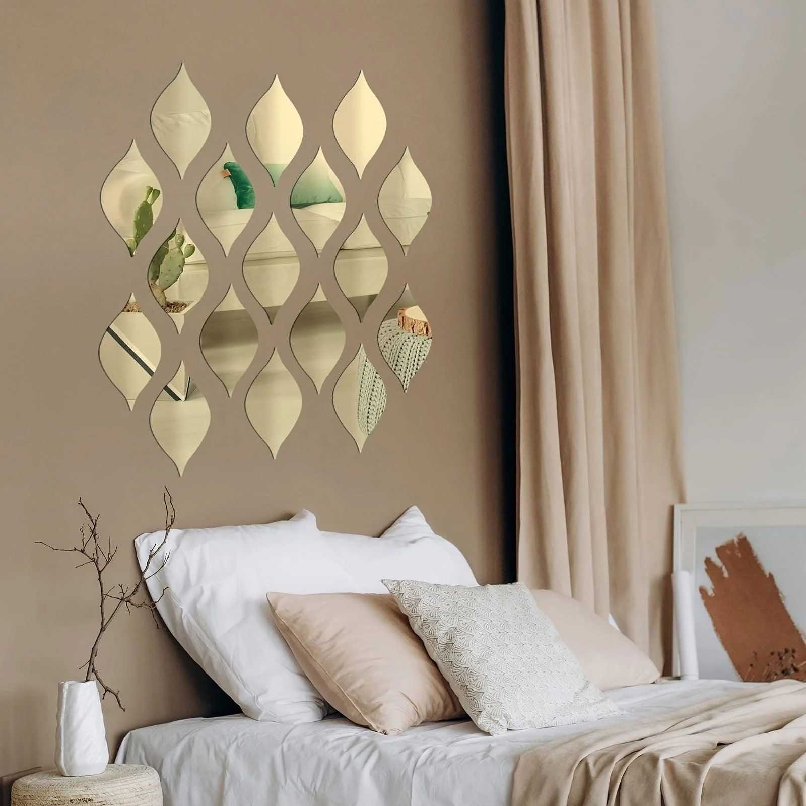 10/20/30pcs Water Drop Mirror Stickers, Acrylic Mirror Wall Stickers, Removable Acrylic Wall Sticker 3D DIY -  - #tag1#