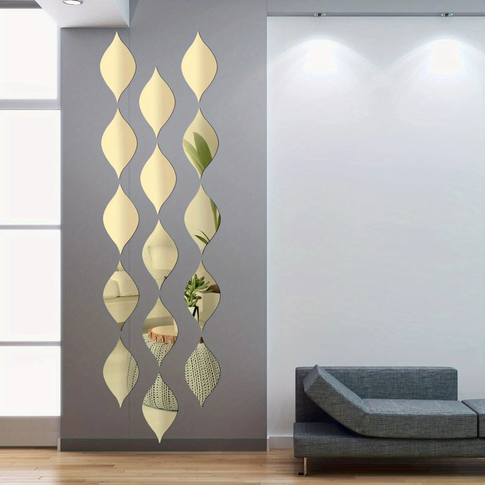 10/20/30pcs Water Drop Mirror Stickers, Acrylic Mirror Wall Stickers, Removable Acrylic Wall Sticker 3D DIY -  - #tag1#