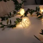 10 20 40leds Rose Flower led Fairy String Lights Battery Powered Wedding Valentine s Day Event 373460b5 d83a 4cbe 89b4 7d79d8a45594