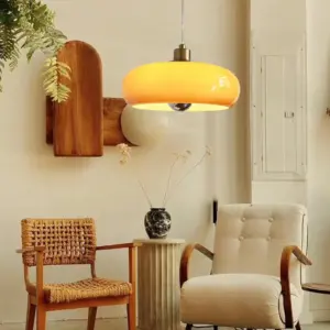 Homeko Bauhaus Round Glass Pendant Light