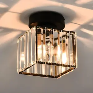 Homeko 1-Light Black Hallway Ceiling Light