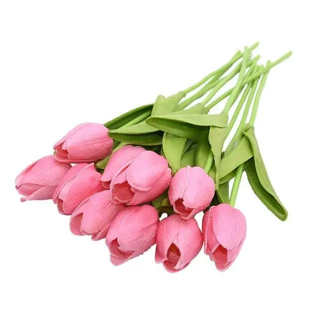 10 Heads Tulips Artificial Flowers -