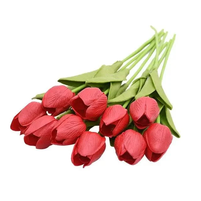 10 Heads Tulips Artificial Flowers -