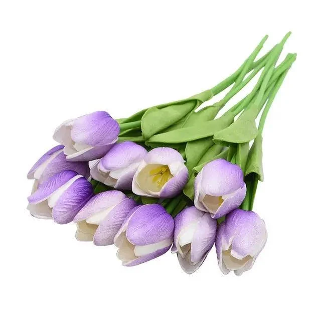 10 Heads Tulips Artificial Flowers -