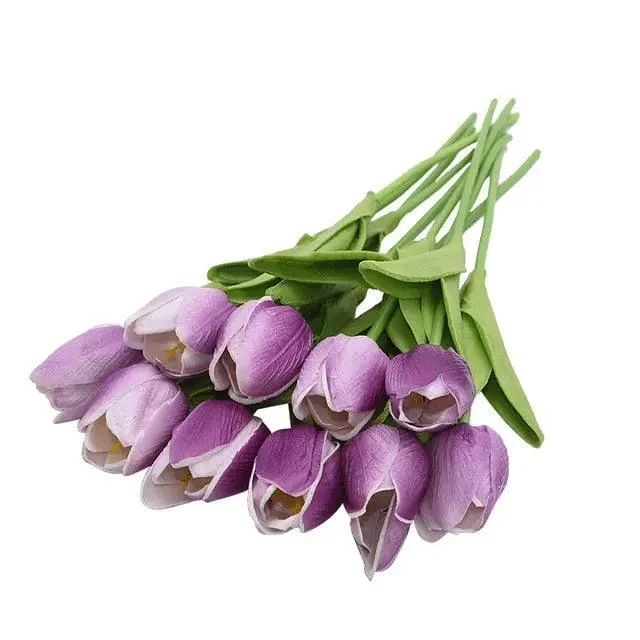 10 Heads Tulips Artificial Flowers -