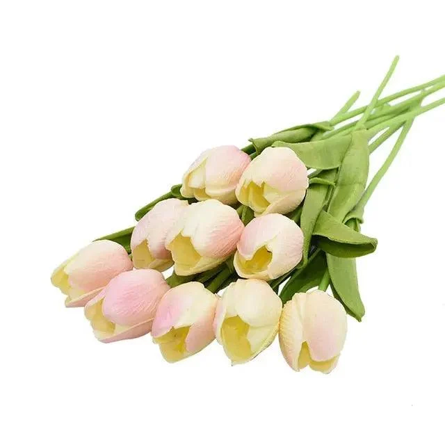 10 Heads Tulips Artificial Flowers -