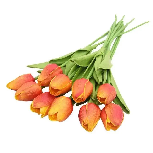 10 Heads Tulips Artificial Flowers -