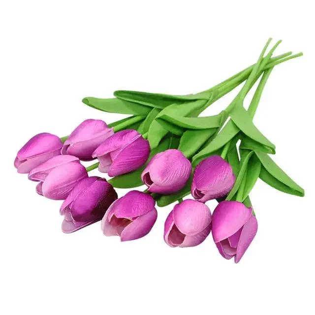 10 Heads Tulips Artificial Flowers -