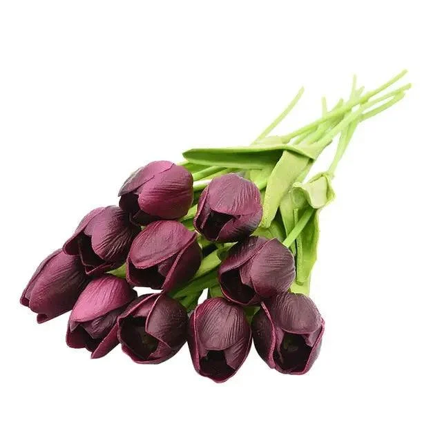 10 Heads Tulips Artificial Flowers -