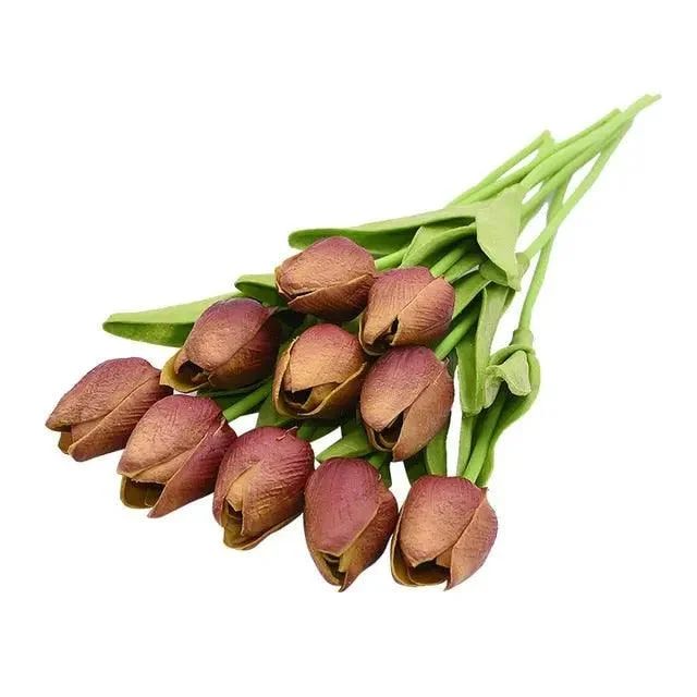 10 Heads Tulips Artificial Flowers -