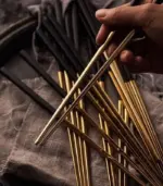 10_Pairs_Chopsticks_Stainless_Steel_Black_and_Gold_23.5cm_-_-_tag1_-4116582 10 Pairs Chopsticks Stainless Steel Black and Gold 23.5cm tag1