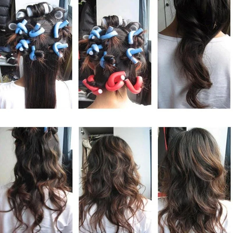 10 Piece Heatless Hair Curler -  - #tag1#
