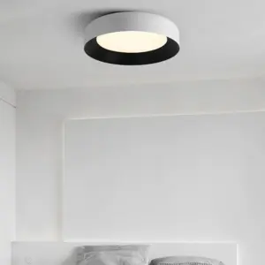 Homeko LED Metal Ceiling Lamp Flush Mount Black Ceiling Light