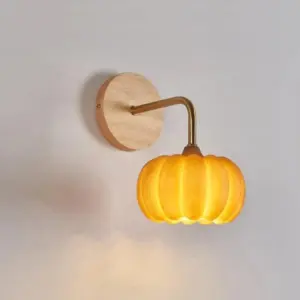 Homeko Resin Material Yellow Pumpkin Wall Lamp