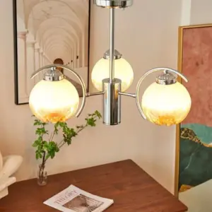 Homeko Classic Flower Shape Glass Chandelier
