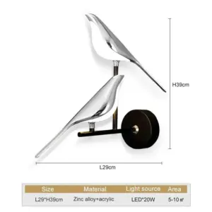 WingSpan - Bird Wall Lamp 360° Rotatable