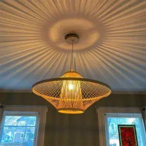 Homeko Handcrafted Woven Lantern Pendant Light For Living Room