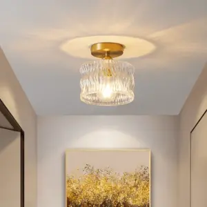 Homeko Crystal Clear Glass Ceiling Light Hallway