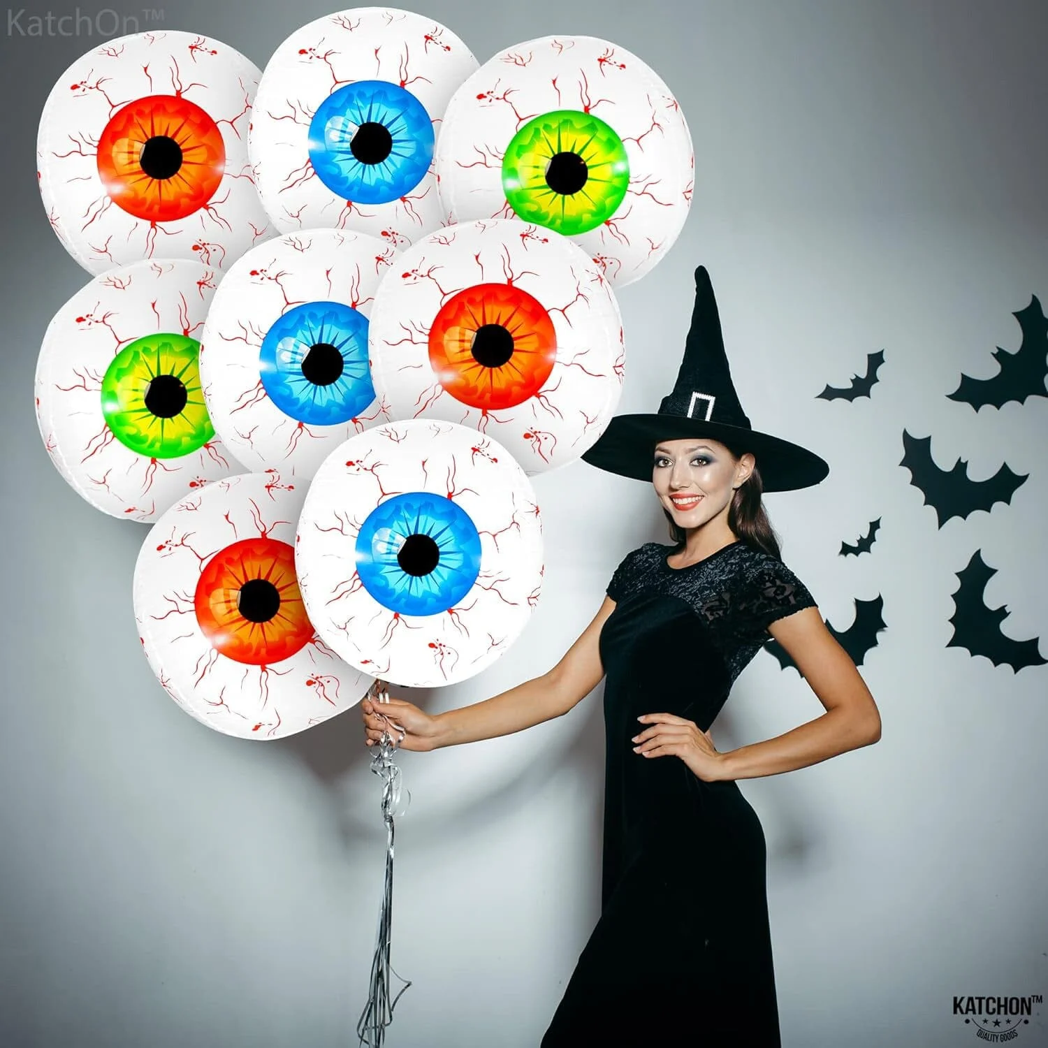 12-Pack: 22 Inch Halloween Eyeball Balloons -  - #tag1#