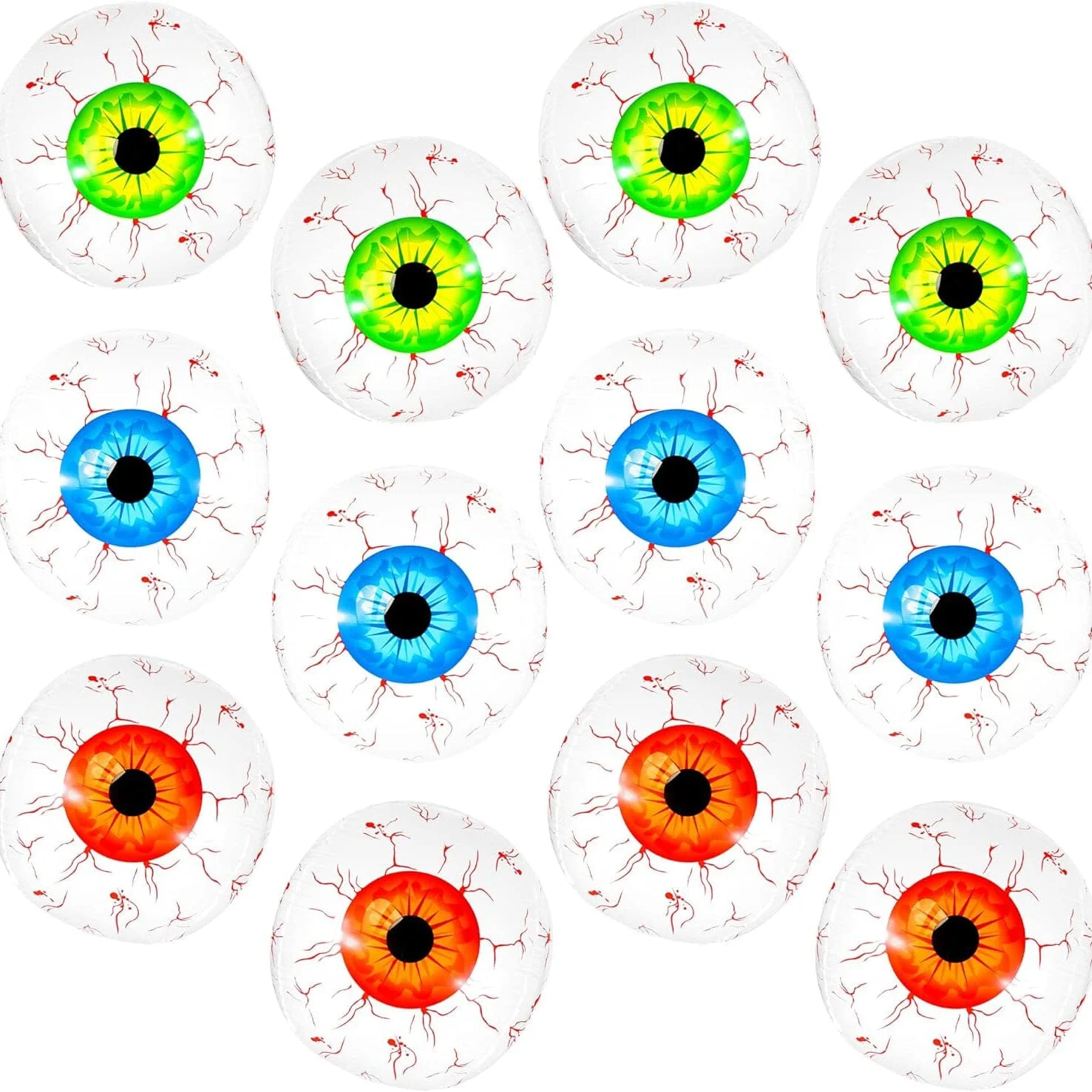 12-Pack: 22 Inch Halloween Eyeball Balloons -  - #tag1#