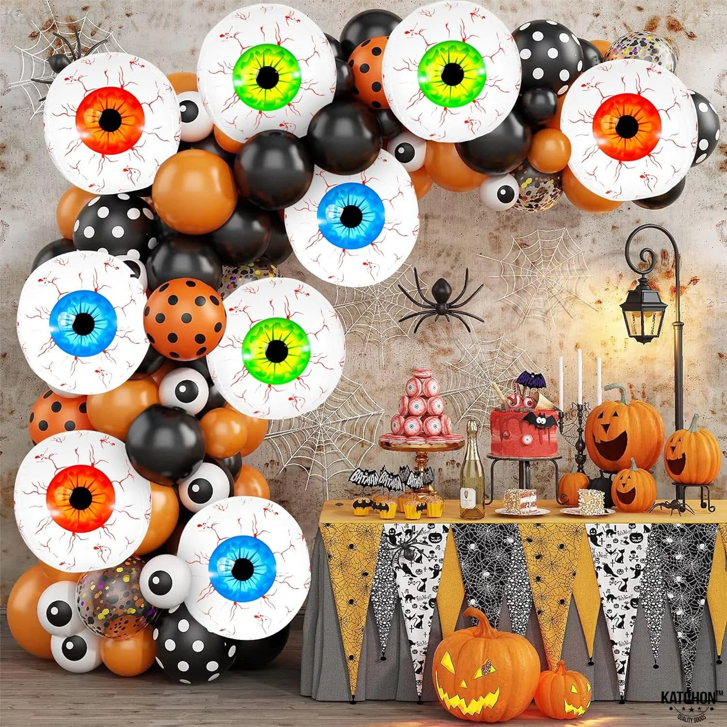 12-Pack: 22 Inch Halloween Eyeball Balloons -  - #tag1#
