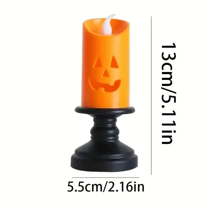 12-Pieces: Halloween LED Pumpkin Chandelier Candles -  - #tag1#