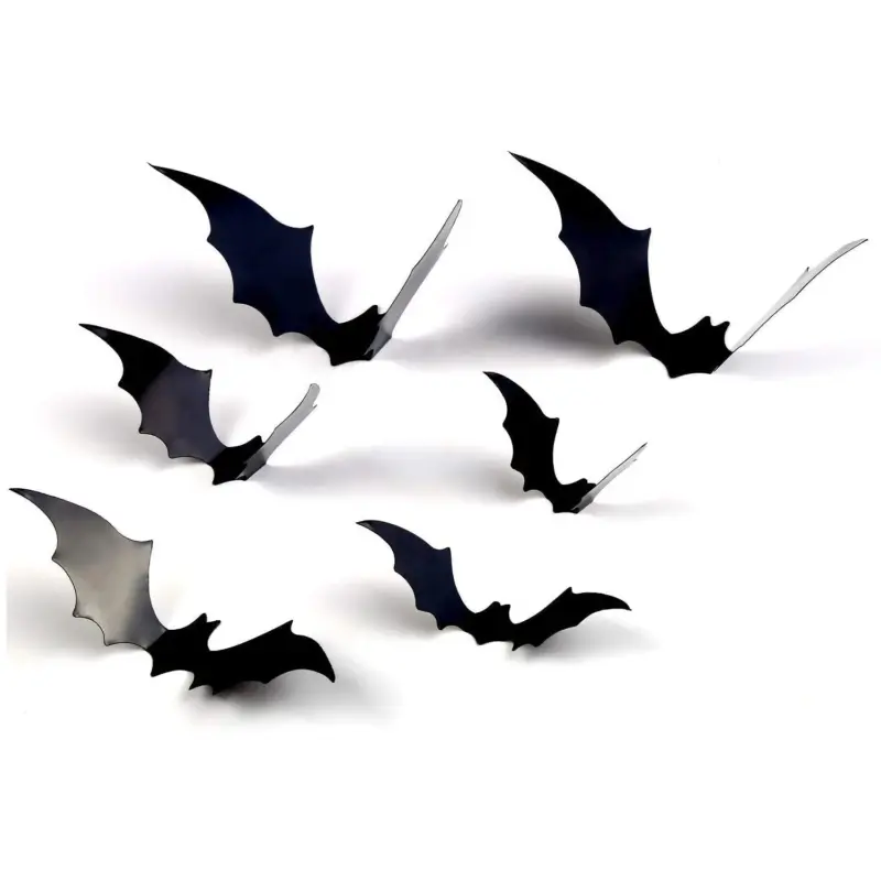 120 Piece 3D Bat Halloween Decoration Stickers tag1