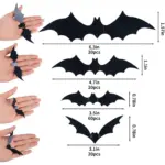 120 Piece 3D Bat Halloween Decoration Stickers tag1