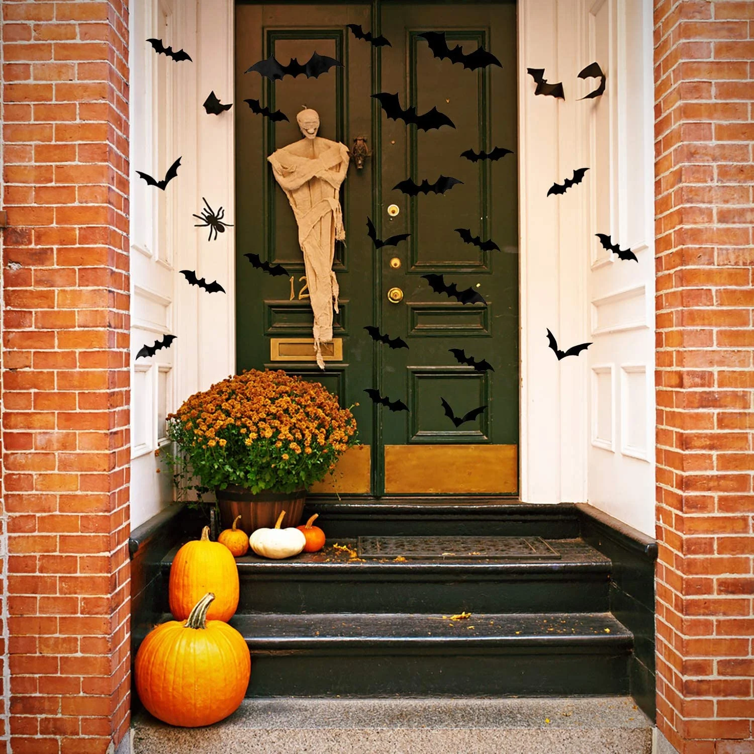 120-Piece: 3D Bat Halloween Decoration Stickers -  - #tag1#
