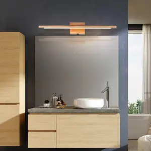 Ozawa Modern LED Wall Lamp Linear, Indoor, Bathroom, Acrylic Wood