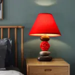 GloedHuis - table lamp with conical fabric shade