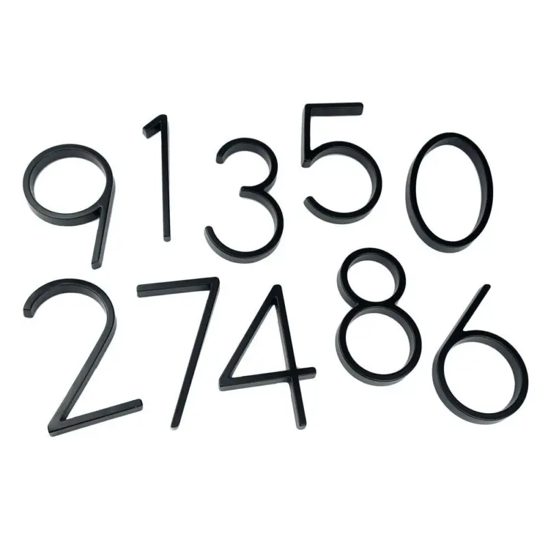 127mm Big Modern House Number Hotel Home Door Number Outdoor Address Plaque Zinc Alloy Number for 89e07102 040b 48fe bd55 f56a68762303