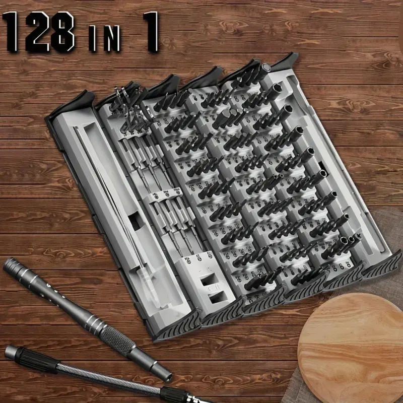 128pcs Precision Screwdriver Set With Flexible Shaft tag1