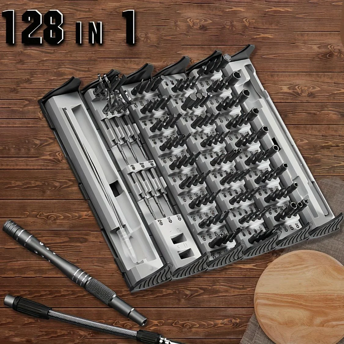 128pcs Precision Screwdriver Set With Flexible Shaft -  - #tag1#