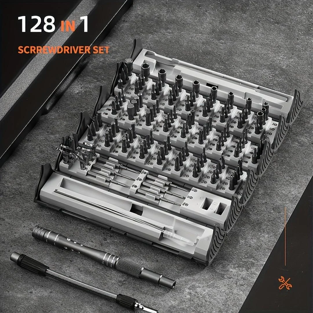 128pcs Precision Screwdriver Set With Flexible Shaft -  - #tag1#