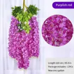 12Pcs Artificial Flower Rattan Wreath Arch Wedding Home Garden Office Decoration pendant Plant tag1