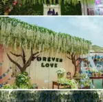12Pcs Artificial Flower Rattan Wreath Arch Wedding Home Garden Office Decoration pendant Plant tag1