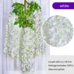 12Pcs Artificial Flower Rattan Wreath Arch Wedding Home Garden Office Decoration pendant Plant tag1