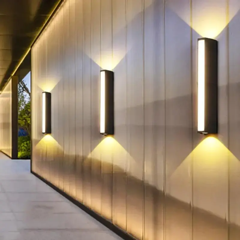 12W 24W 60W Outdoor Up Down LED Wall Lamp Waterproof Modern Long Strip Wall Light Aluminum a55a62da 6ffc 4263 9337 60c280a85056