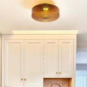 Homeko Glass Corrugated Ceiling Lamp