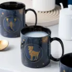12 Constellations Mug Cobalt Blue Ceramic Coffee Mug tag1