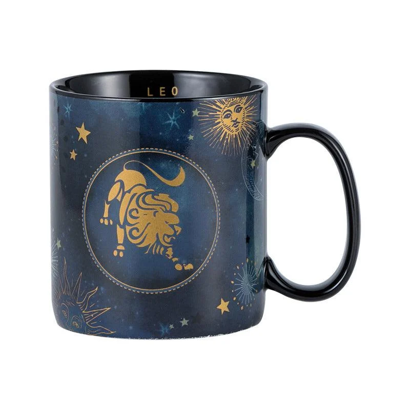 12 Constellations Mug Cobalt Blue Ceramic Coffee Mug -  - #tag1#