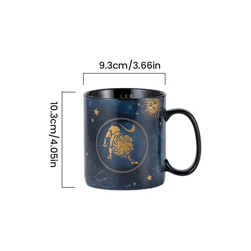 12 Constellations Mug Cobalt Blue Ceramic Coffee Mug -  - #tag1#